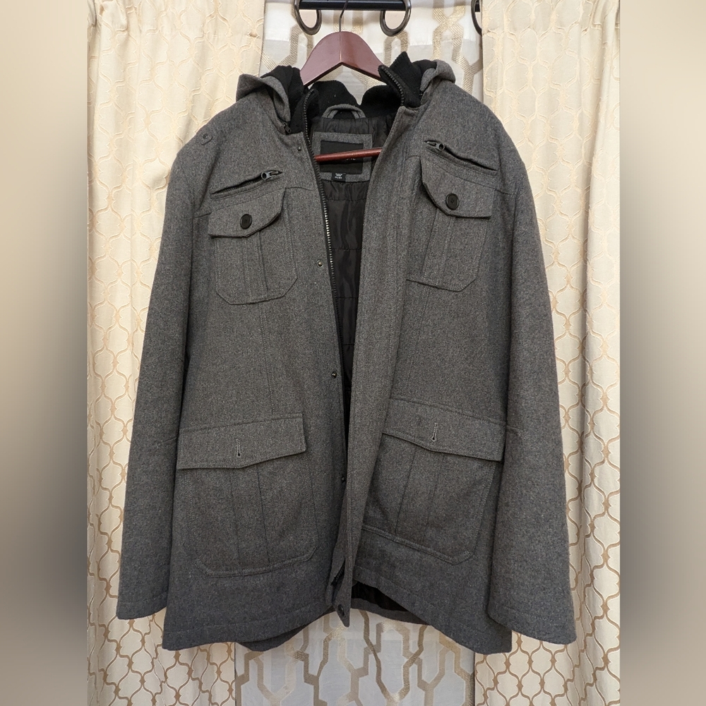 Structure Wool Blend Peacoat